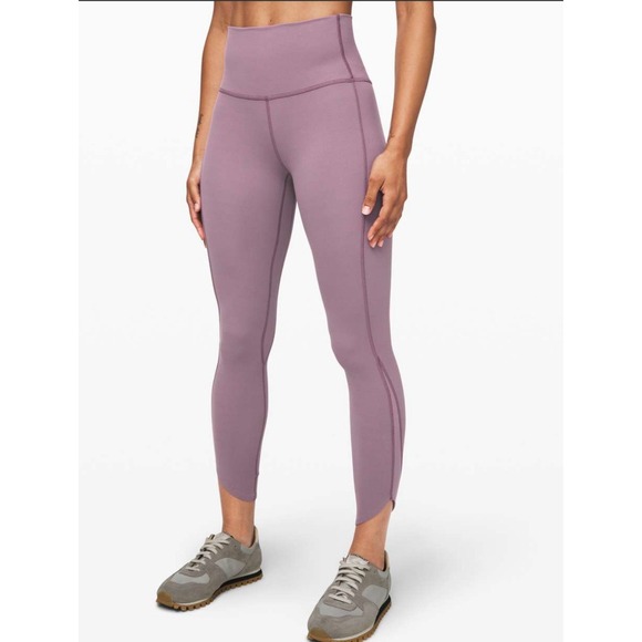 Lululemon Align Pant 25" Petal Frosted Mulberry Women's 6 Pants Nulu Pink #J14-6 - Picture 1 of 12